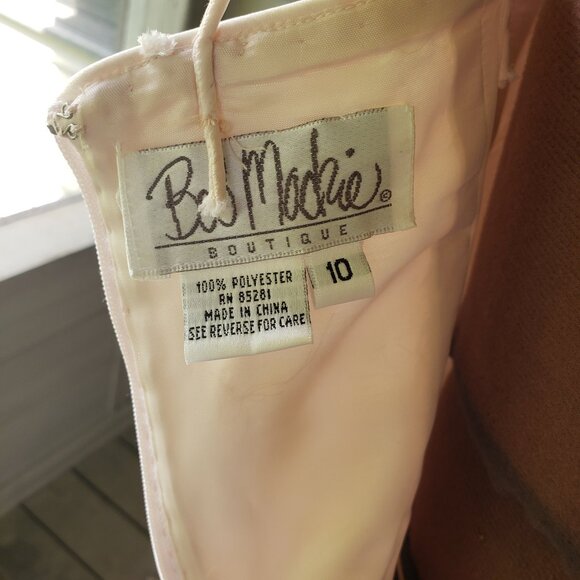 Vintage Bob Mackie Boutique Beaded Shell Pink Gown Dress Women's 10 - Picture 11 of 16